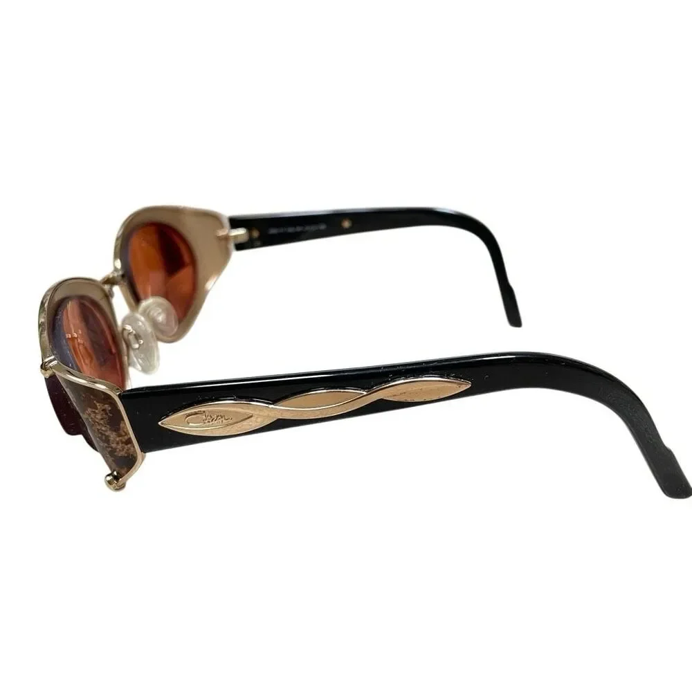 Vintage Cazal Y2K Hip-hop Gold Leopard Sunglass‎ FRAMES ONLY Germany model 911